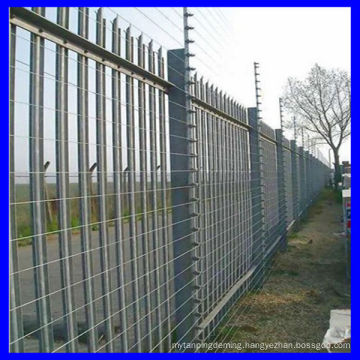 1.8m high powder coated picket fencing